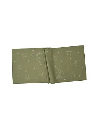 SANDER |  Weihnachts Tischläufer 50x150cm STARDUST Ecru | olive